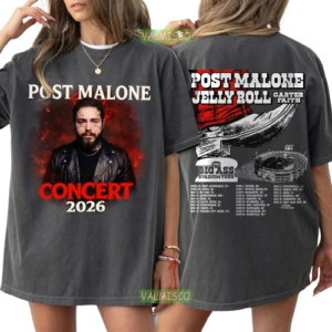 Comfort Colors Post Malone Shirt, The Big Ass Stadium Tour Jelly Roll Tour 2026 Concert Tee