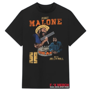 Post Malone and Jelly Roll Big Ass Stadium Tour 2025 Graphic T-Shirt