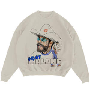 Post Malone Blue Flame Crewneck
